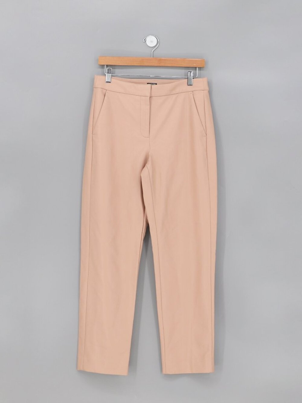 J. CREW Kate Straight-leg High Rise Pant in Faux Leather in Pale Pink Size 4